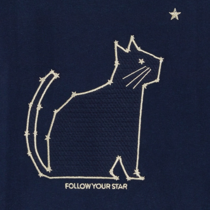 Avis T-shirt brodé à col montant bleu fille OKAIDI 3