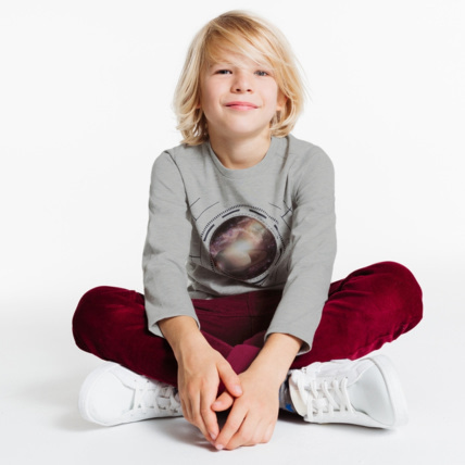 Avis T-shirt hologramme gris garçon OKAIDI 1
