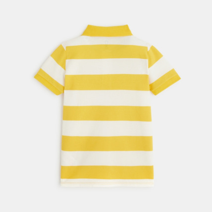 Avis Polo rayé en jersey piqué jaune garçon OKAIDI 3