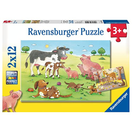 Avis Puzzle - Heureuses familles d'animaux - 2x12 pièces RAVENSBURGER 1