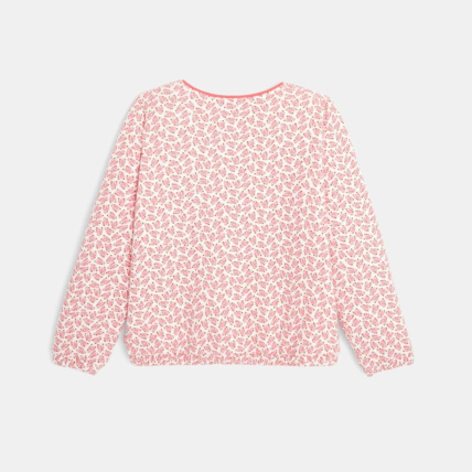 Avis Veste maille quiltée imprimé feuillage rose fille OKAIDI 4