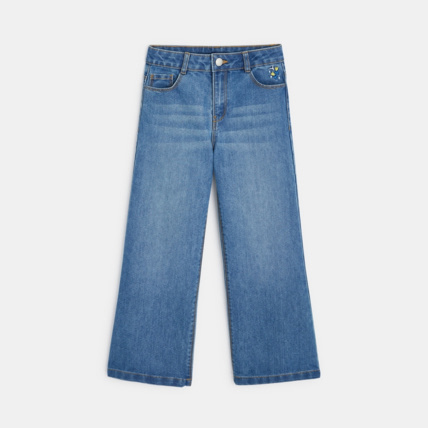 Avis Jean large délavé bleu fille OKAIDI 1