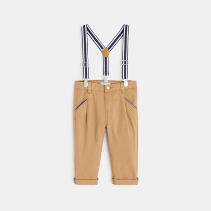 Avis Pantalon coton fantaisie à bretelles clipsées OBAÏBI 1