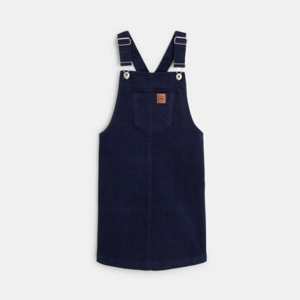 Avis Robe-salopette en velours bleue fille OKAIDI 1