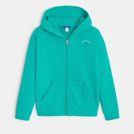 Avis Sweat-shirt uni à capuche vert fille OKAIDI 2