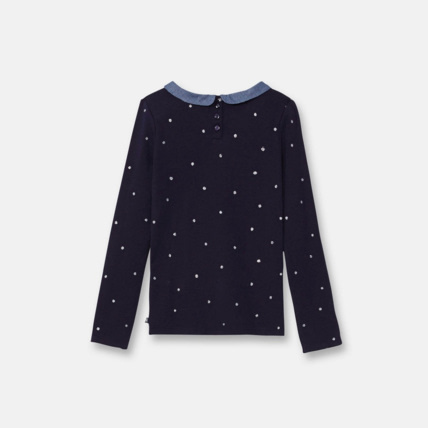 Avis T-shirt col Claudine bleu fille OKAIDI 2