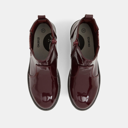 Avis Boots Chelsea vernies rouges fille OKAIDI 2