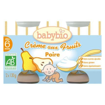 Avis BIO Crème aux fruits Poire 130 g dès 6 mois Babybio 1