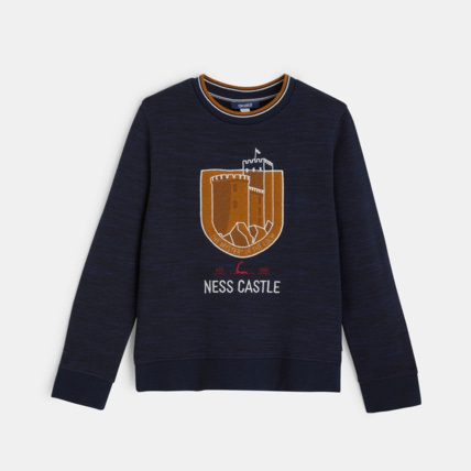 Avis Sweat-shirt à motif brodé bleu garçon OKAIDI 2