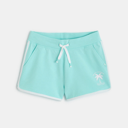 Avis Short uni en jersey bleu fille OKAIDI 1