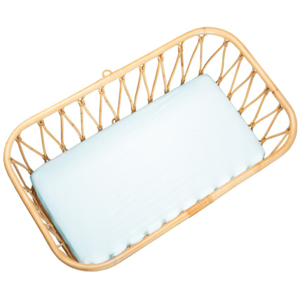 Avis Drap housse berceau en gaze de coton à carreaux Sevira Kids 3