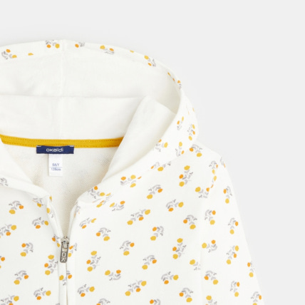 Avis Sweat-shirt zippé imprimé jaune fille OKAIDI 3