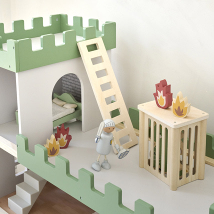 Avis Maison De Poupée Château Fort En Bois - Figurines Et 17 Accessoires Petite Amélie 7