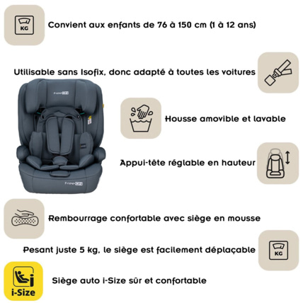Avis Siège auto réglable i-Size URAN FreeON 2