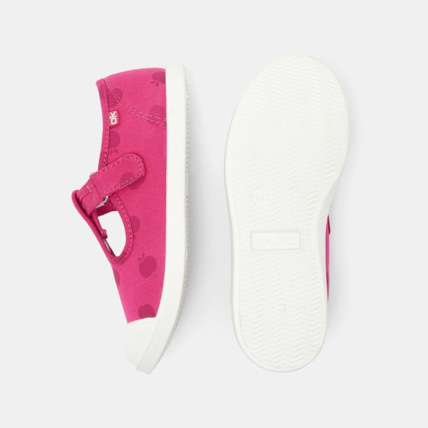 Avis Tennis ballerines toile imprimée roses fille OKAIDI 3