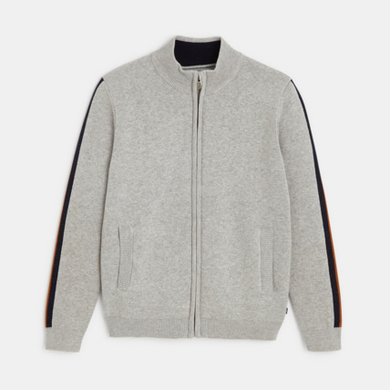 Avis Gilet zippé en tricot gris garçon OKAIDI 1