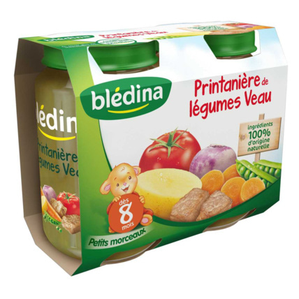 Avis Pot Printanière de légumes Veau 2x200g Blédina 1