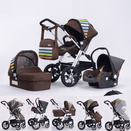 HZPXSB 3 sur 1 Poussette bébé Nouveau-né élevé Paysage de Luxe Chariots de  Luxe à Deux Voies bébé Pram léger Pliant en Cuir PU (Color : Gray 3 in 1) -  Boutique en ligne 100% fiable.