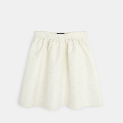 Avis Jupe patineuse en jacquard irisé beige fille OKAIDI 1