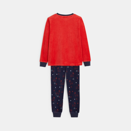 Avis Pyjama 2 pièces en velours motif Noël rouge garçon OKAIDI 4