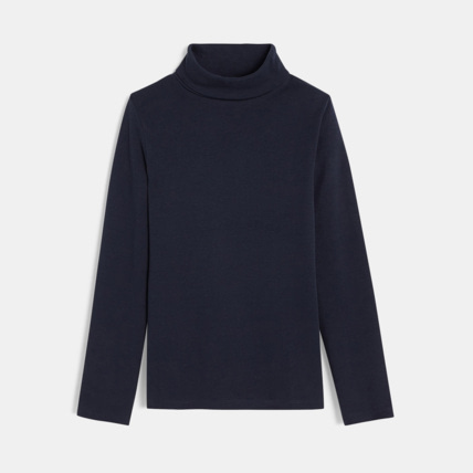 Avis T-shirt col roulé uni bleu garçon OKAIDI 2