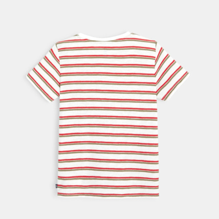 Avis T-shirt rayé marin rouge garçon OKAIDI 3