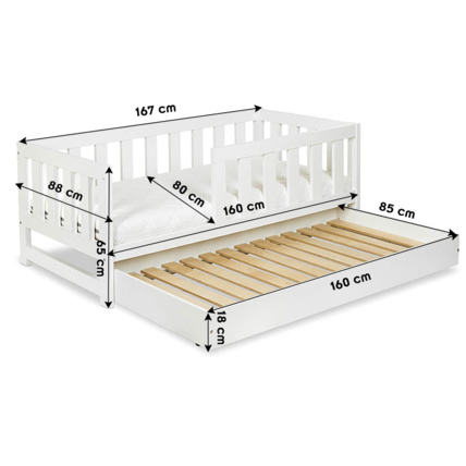 Avis Lit enfant avec tiroir gigogne Amelia Mon Mobilier Design 5