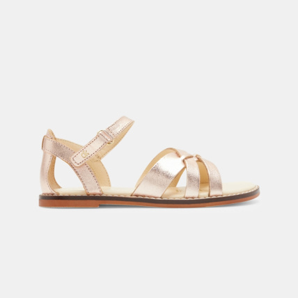 Avis Sandale multibrides irisée dorée cuir roses fille OKAIDI 1