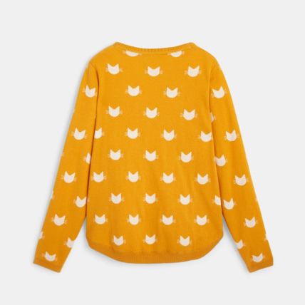 Avis Pull en maille fine LOVE jaune fille OKAIDI 3