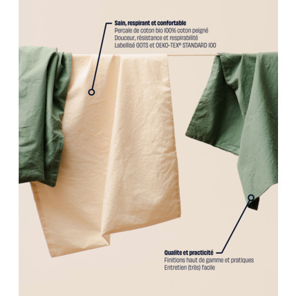 Avis Housse de couette - Percale de coton bio Tediber 5