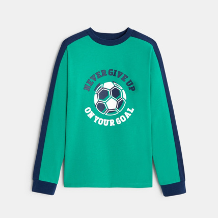 Avis T-shirt manches longues vert garçon OKAIDI 1