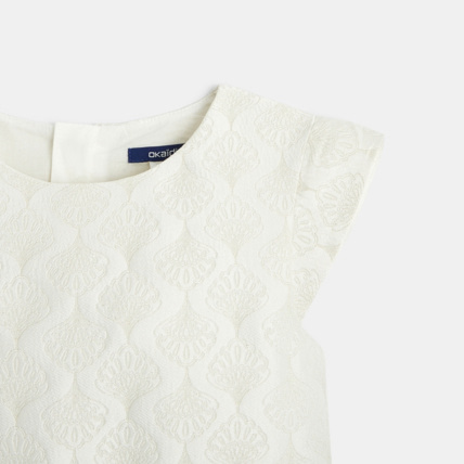 Avis Robe chic en jacquard blanche fille OKAIDI 2