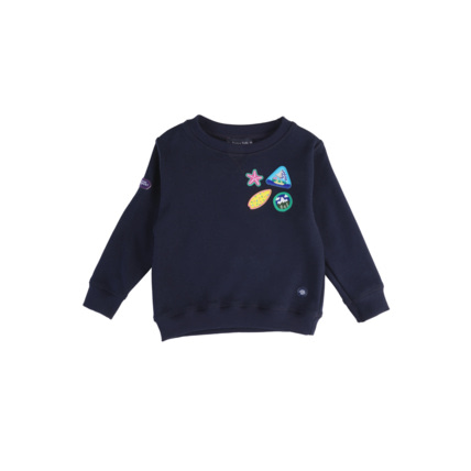 Avis Sweat avec écussons Armor-lux X Les Mini Mondes - Marine Deep ARMOR-LUX 6