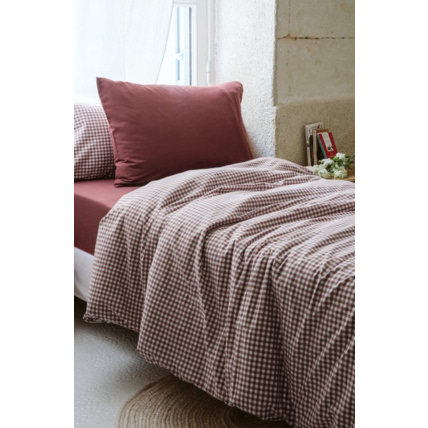 Avis Housse de couette enfant percale de coton bio Vichy KADOLIS 2