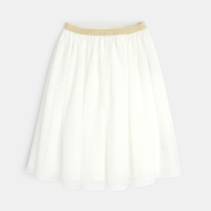 Avis Jupe tutu en tulle plumetis blanche fille OKAIDI 2