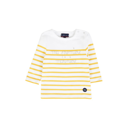 Avis Marinière Baby " Ma 1ère marinière" - coton épais - Milk/Dorure ARMOR-LUX 1