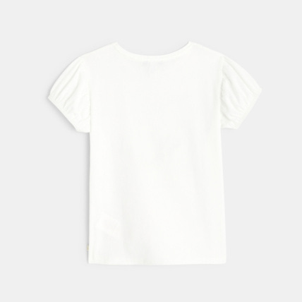 Avis T-shirt à manches bouffantes et motif lune blanc fille OKAIDI 3
