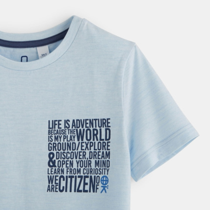 Avis T-shirt à message bleu garçon OKAIDI 3