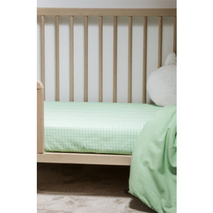 Avis Drap housse bébé percale de coton bio Vichy KADOLIS 4