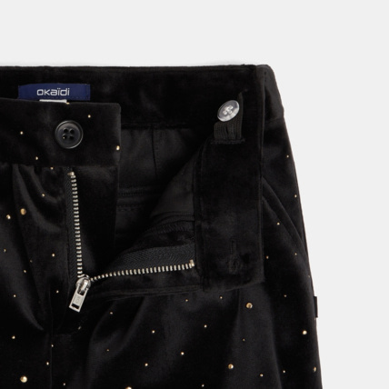Avis Short velours lisse à pois noir fille OKAIDI 2