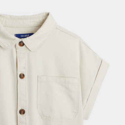 Avis Combishort en toile unie blanc fille OKAIDI 2