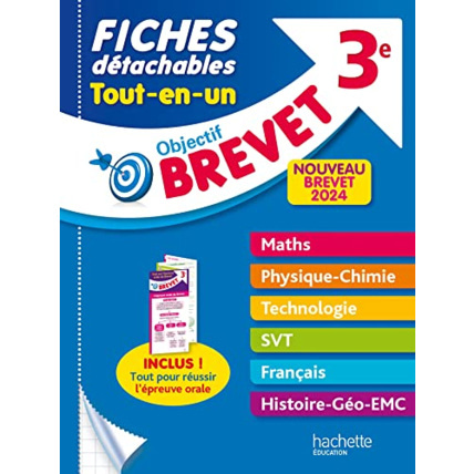 Avis Objectif Brevet Fiches Tout-en-un 2024 Hachette Éducation 1