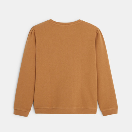 Avis Sweat-shirt à message marron fille OKAIDI 3