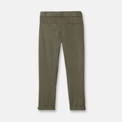 Avis Pantalon chino ceinturé vert fille OKAIDI 2