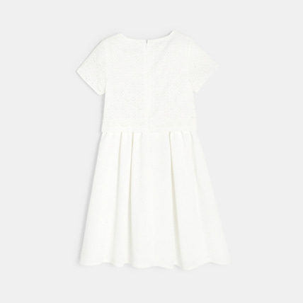 Avis Robe blanche à effet superposé fille OKAIDI 4