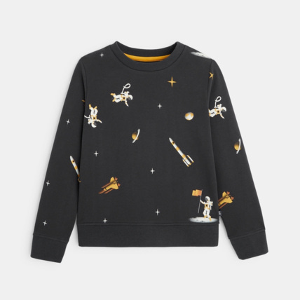 Avis Sweat-shirt à motifs imprimés gris garçon OKAIDI 1