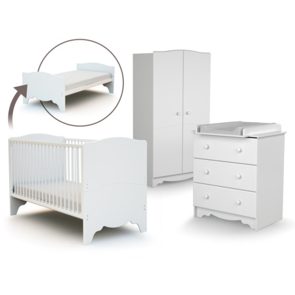 Avis Chambre bébé lit, commode à langer et armoire en bois MARELLE AT4 2