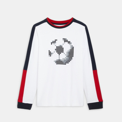 Avis T-shirt manches longues motif pixels blanc garçon OKAIDI 2