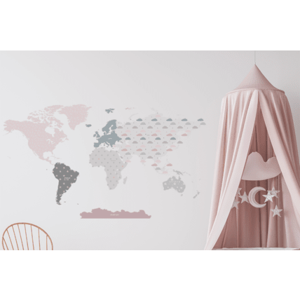 Avis Sticker carte du monde bleue Mon Lit Cabane 6