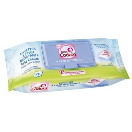 Avis Lingettes à l'Eau Nettoyante (x76) CADUM 1